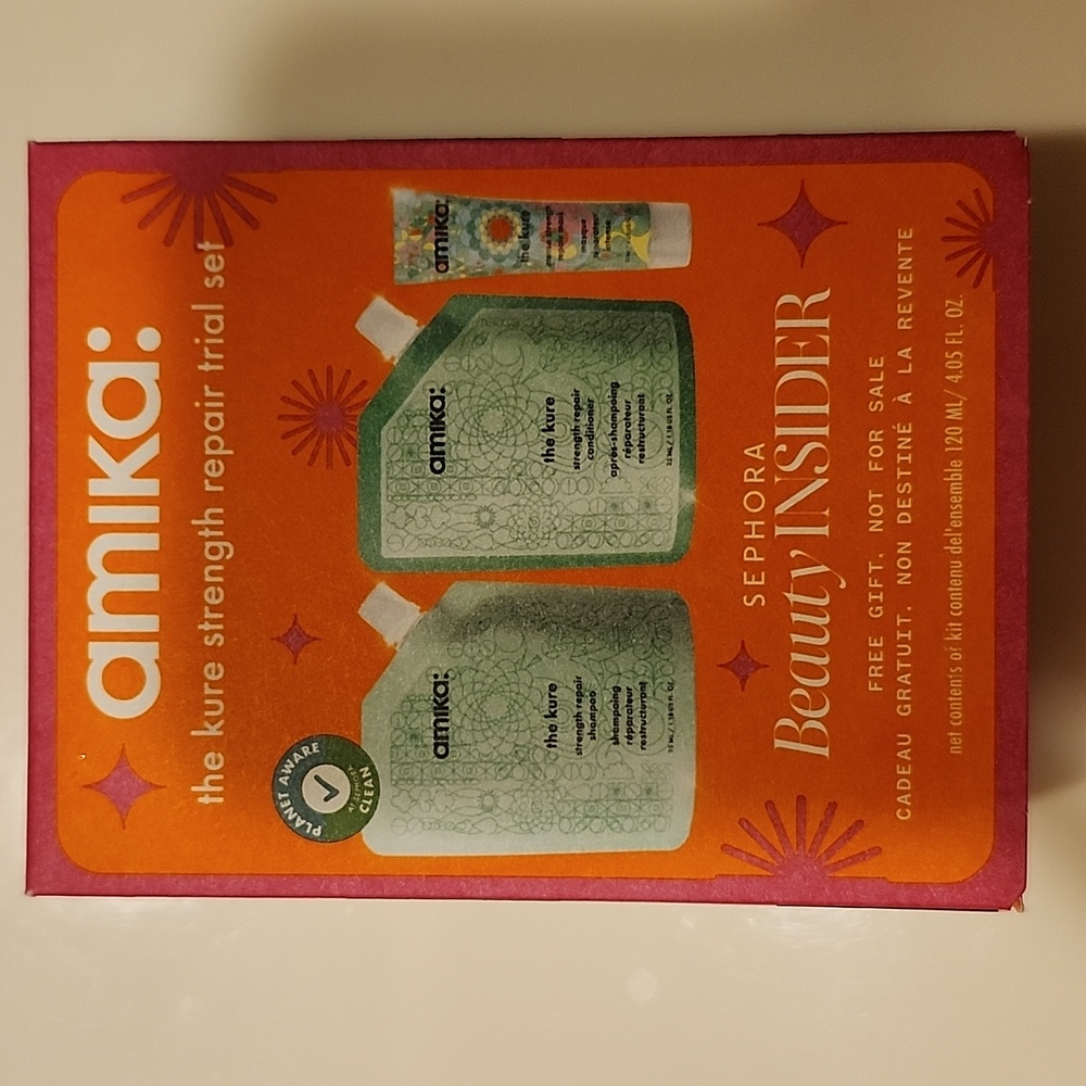 AMIKA - NWT - The Kure Strength Repair Trial Set. Shampoo, Conditioner & Mask